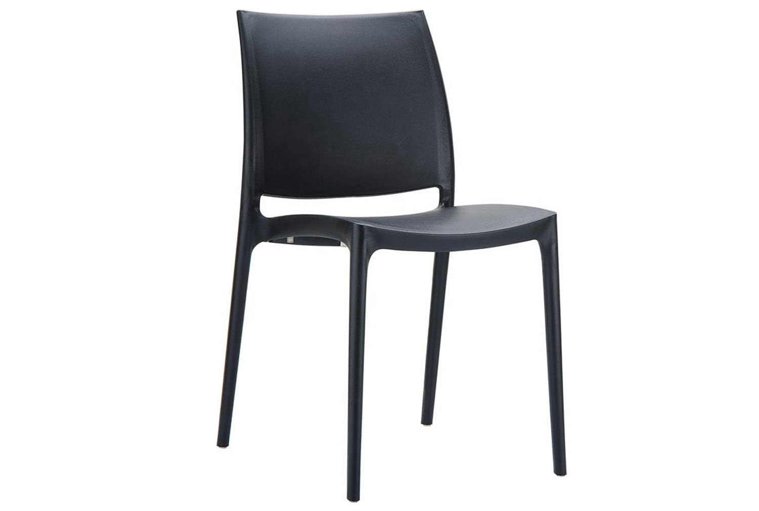Qty 2 - Sugarloaf Stacking Side Chair, Black