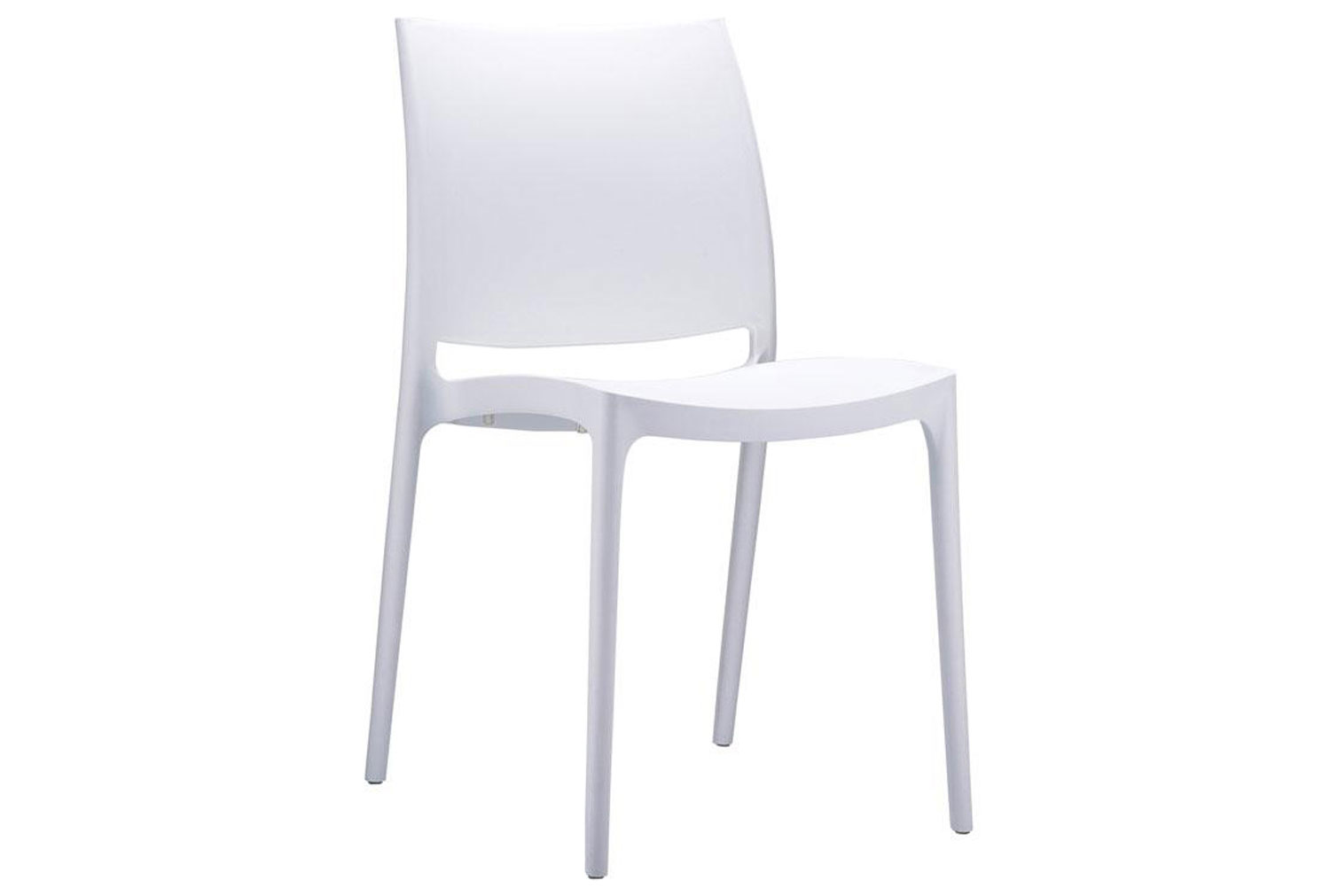 Qty 2 - Sugarloaf Stacking Side Chair, White