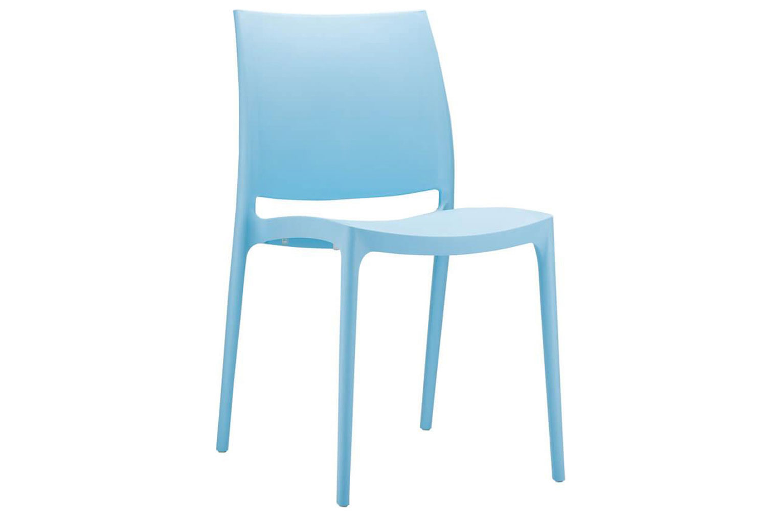 Qty 2 - Sugarloaf Stacking Side Chair, Light Blue