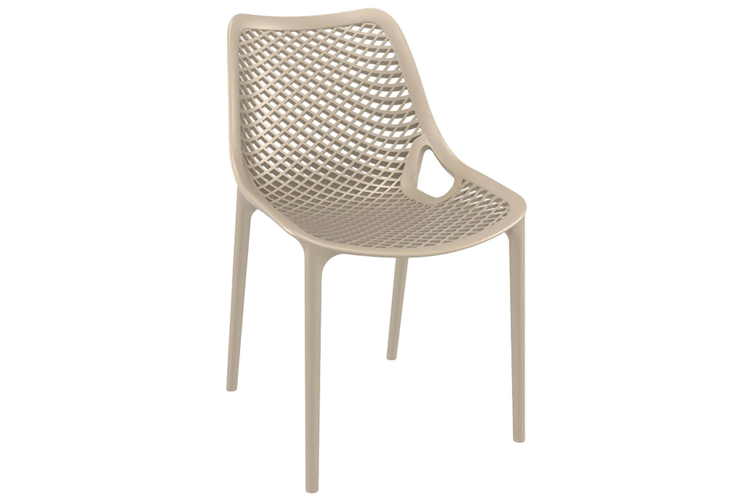 Qty 2 - Stawell Stacking Side Chair, Taupe