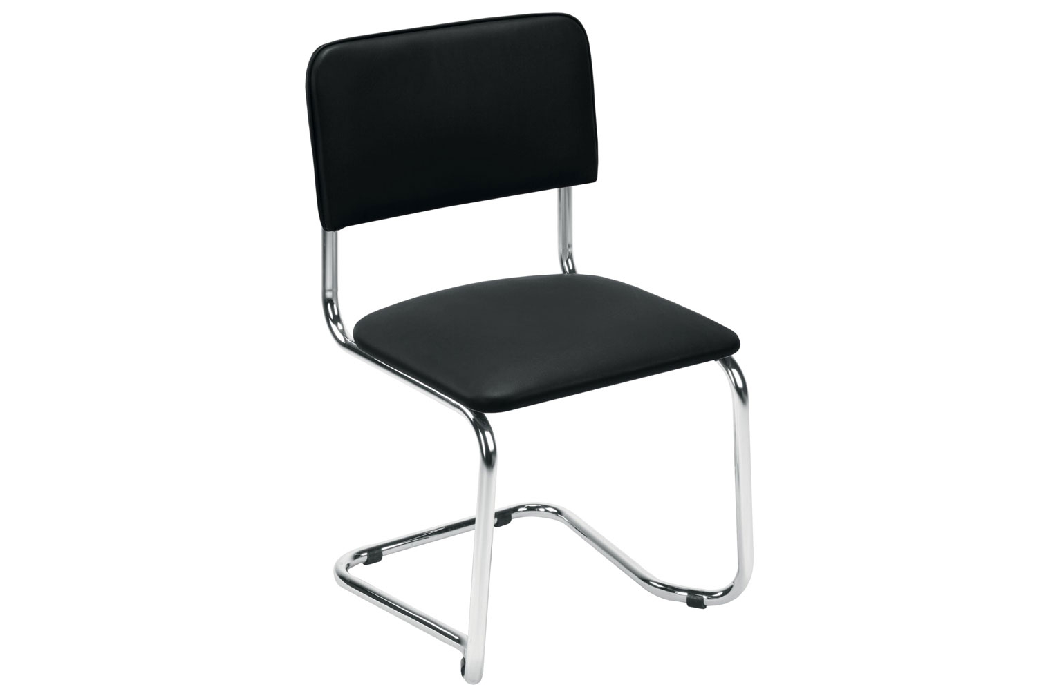 Qty 2 - Pack Of 4 Carter Stacking Cantilever Side Chairs, Black