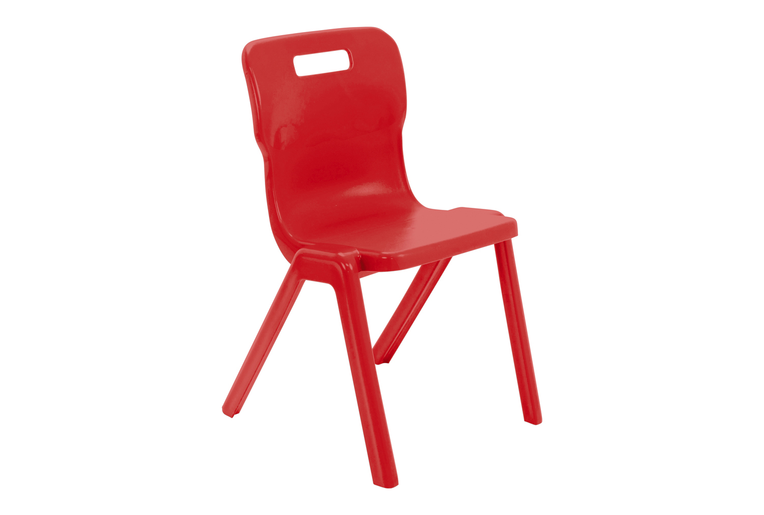 Titan One Piece Classroom Chair, 8- 9 Years - 34wx33dx38h (cm), Red