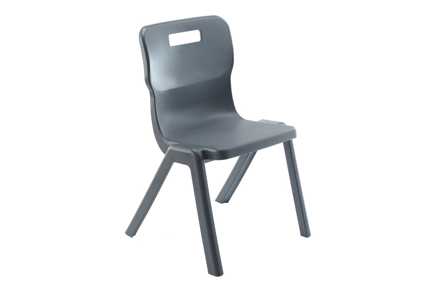 Titan One Piece 100% Recyled Classroom Chair, 14+ Years - 37wx41dx46h (cm), Black