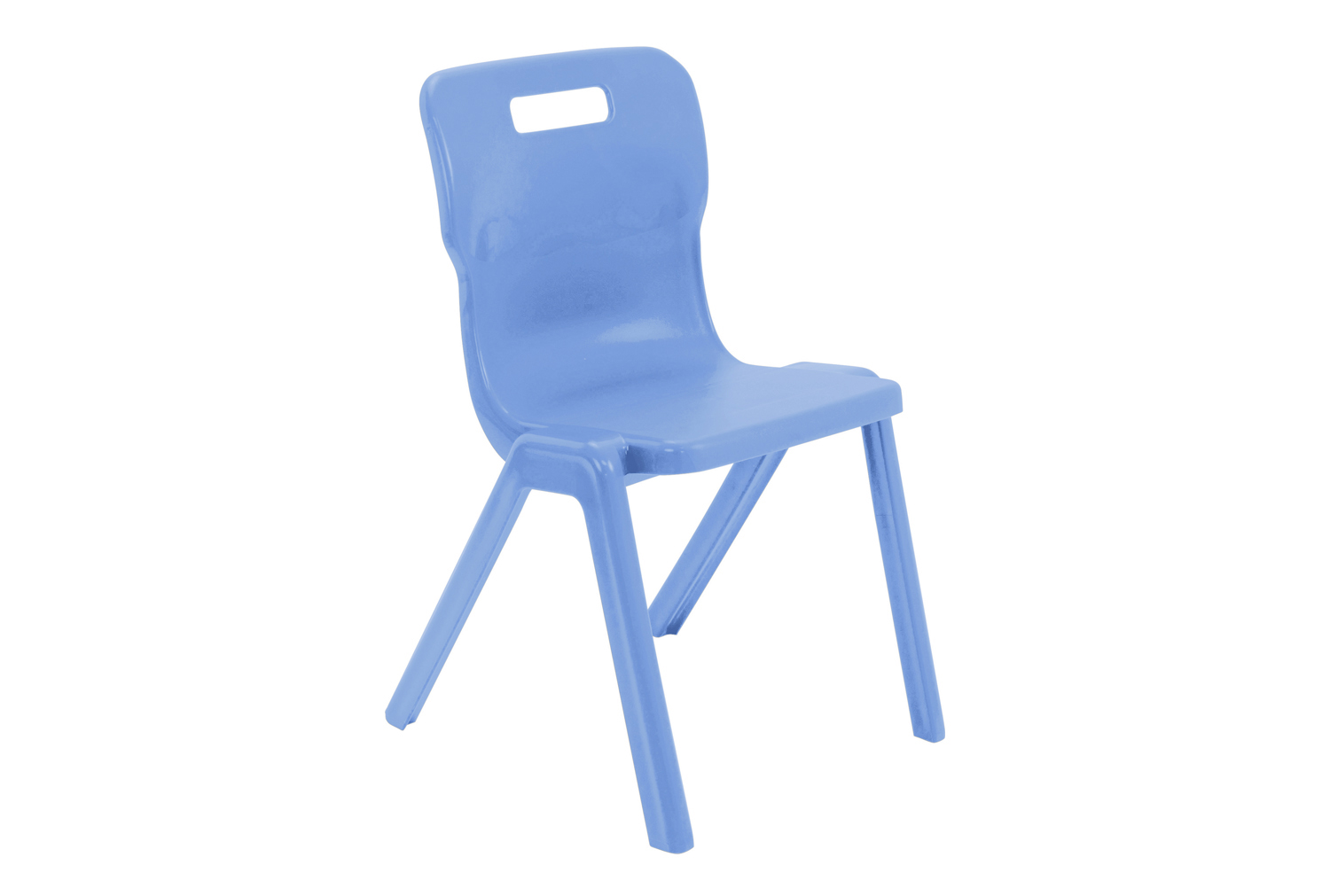 Titan One Piece Classroom Chair, 9-13 Years - 37wx41dx43h (cm), Sky Blue