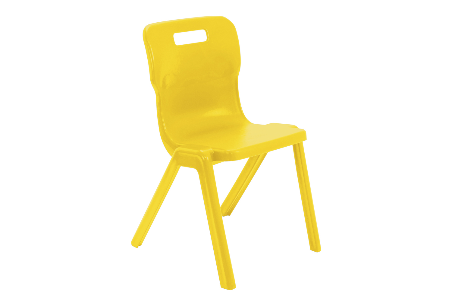 Titan One Piece Classroom Chair, 8- 9 Years - 34wx33dx38h (cm), Yellow