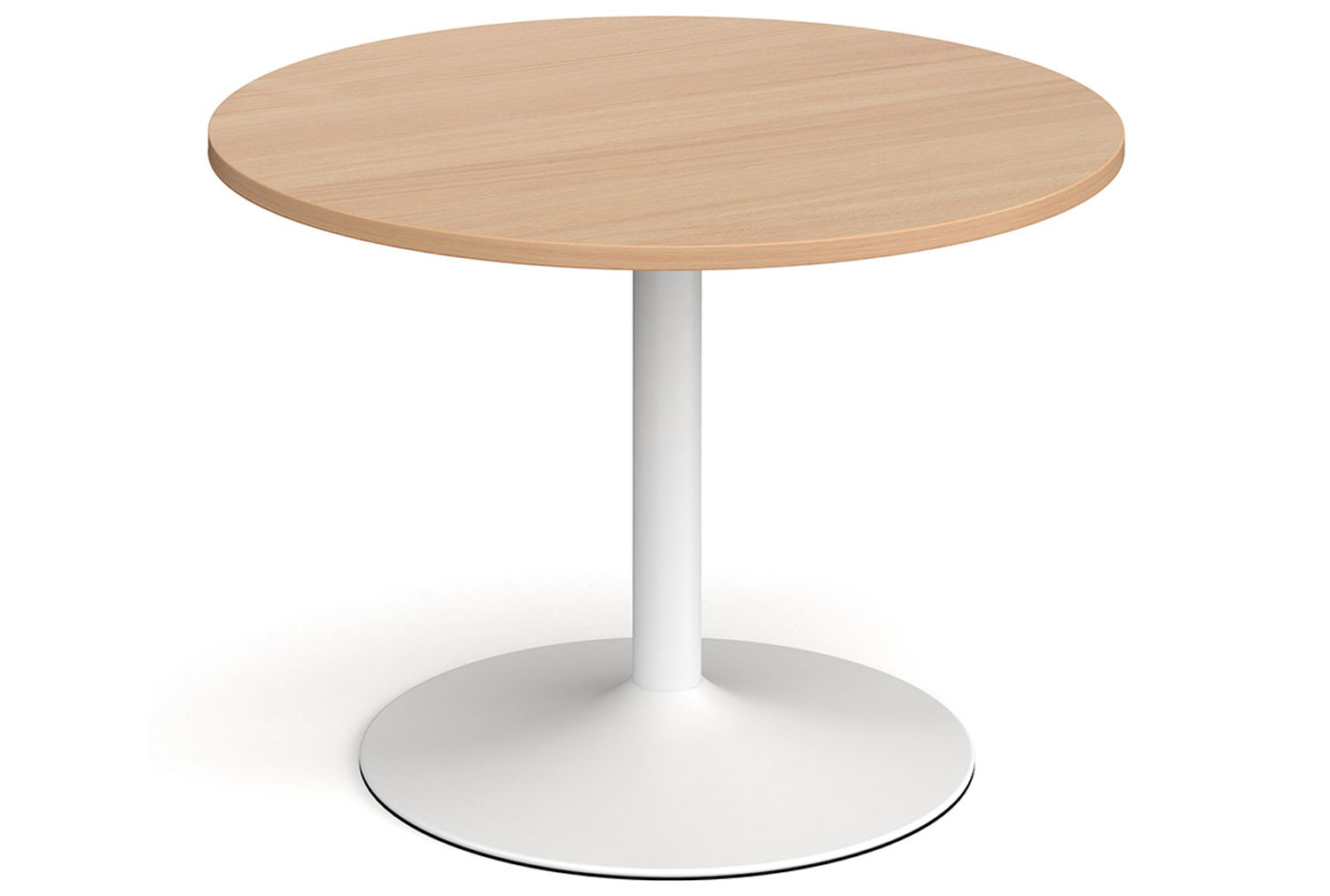 All Beech Trumpet Base Round Boardroom Table, 100diax73h (cm)