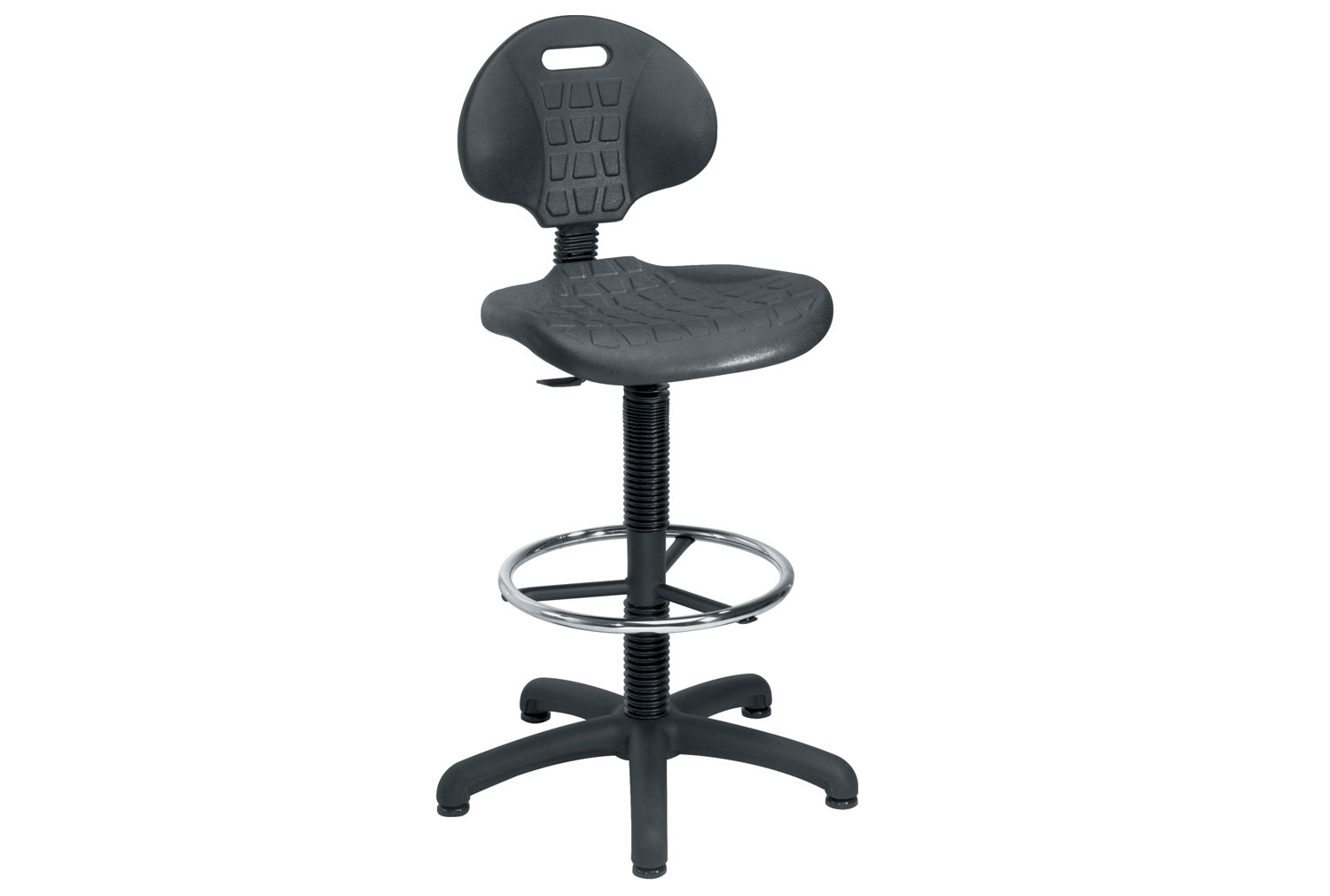 Echo 1 lever Industrial Draughtsman Office Chair, Black, Express Delivery