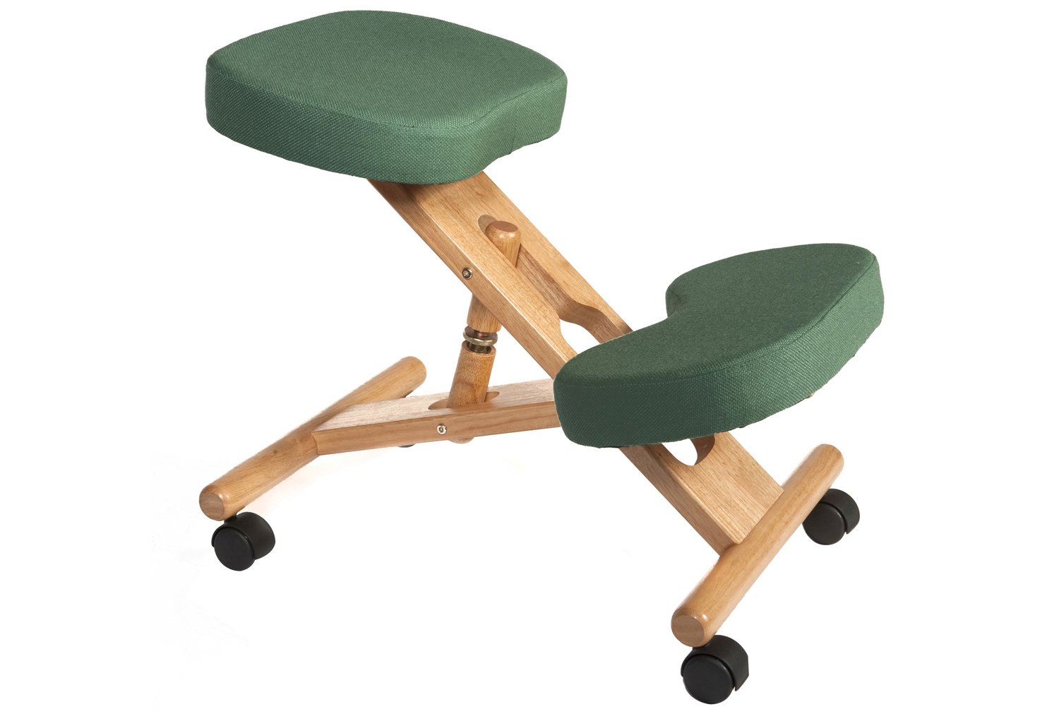 Wood Framed Kneeling Office Chair, Green