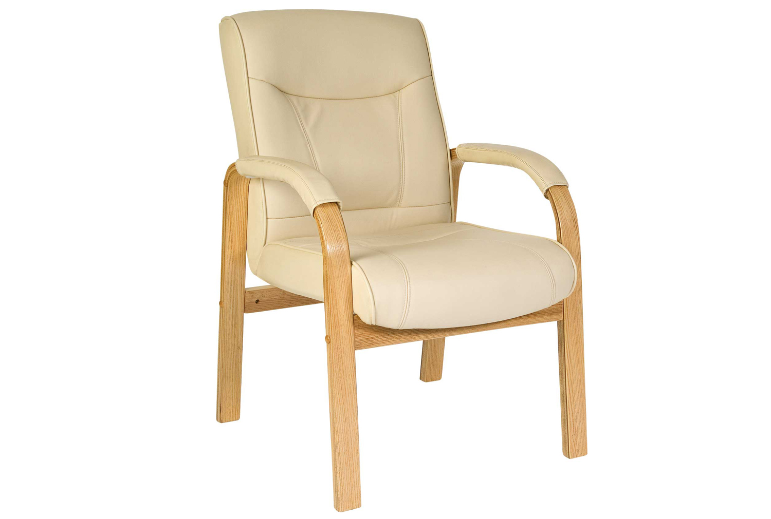 Knightsbridge Oak/Cream Visitor Office Chair, Fully Installed