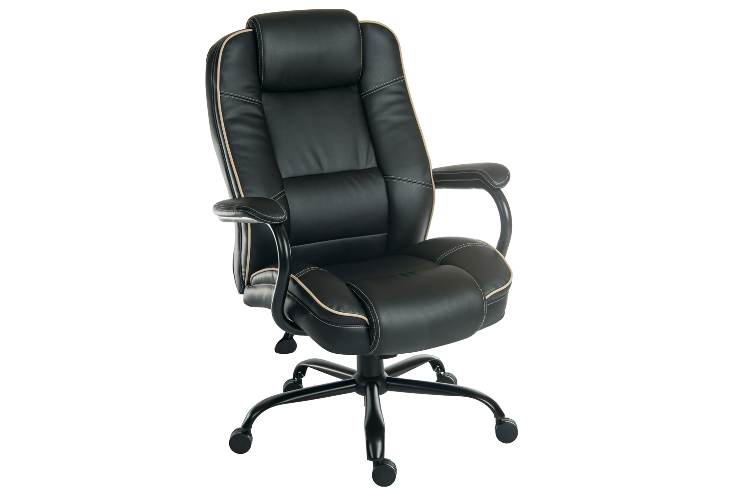 Colossal Duo Executive Leather Office Chair Black, Black