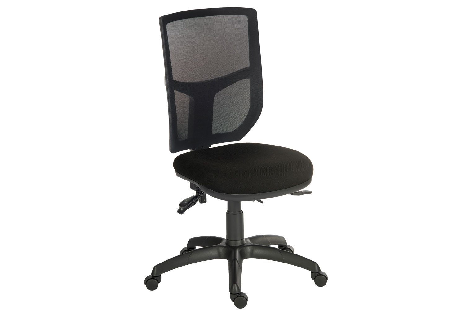 Comfort Ergo Operator Office Chair With Mesh Back, Without Arms, Black, Fully Installed