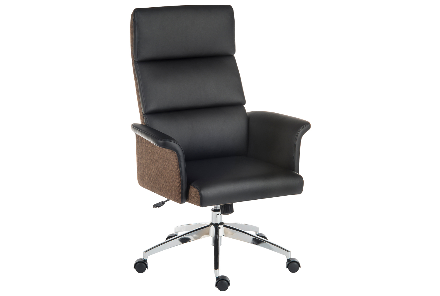 Panache High Back Executive Leather Look Office Chair Black, Fully Installed