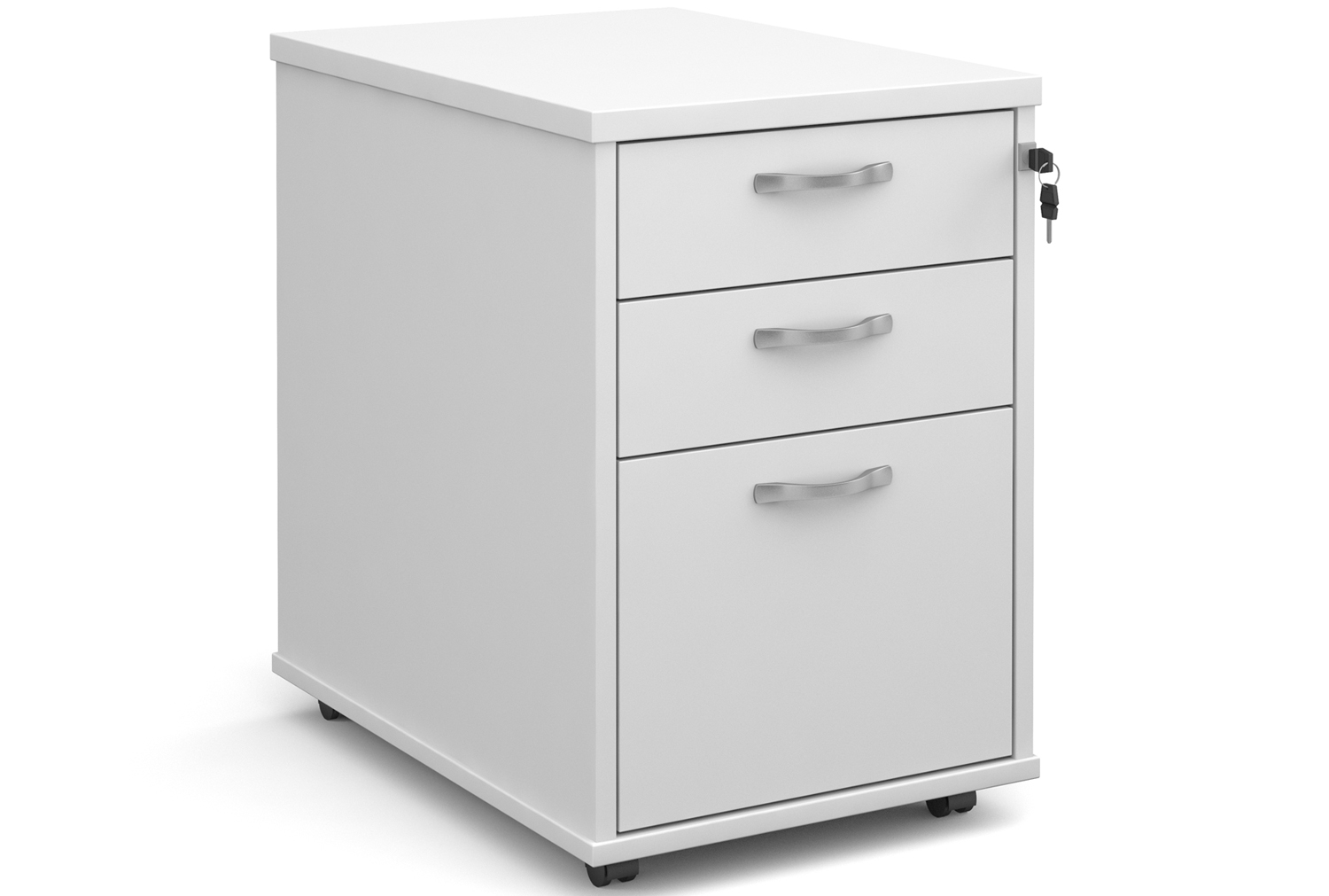 Strive Tall Mobile Home Office Pedestal, 43wx60dx63h (cm), White, Express Delivery