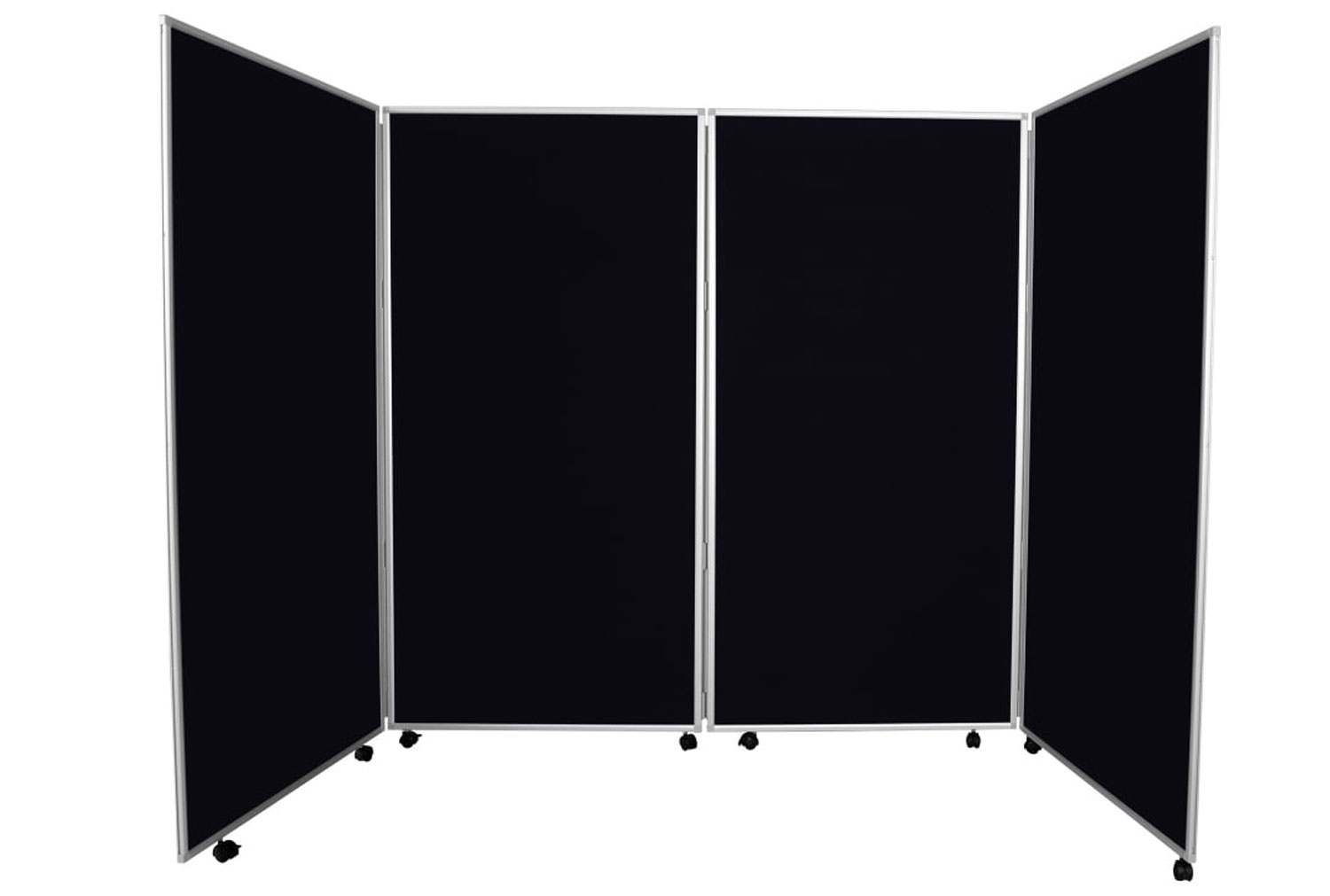 Una 4 Panel Mobile Jumbo Display Kit (Aluminium Frame), Black