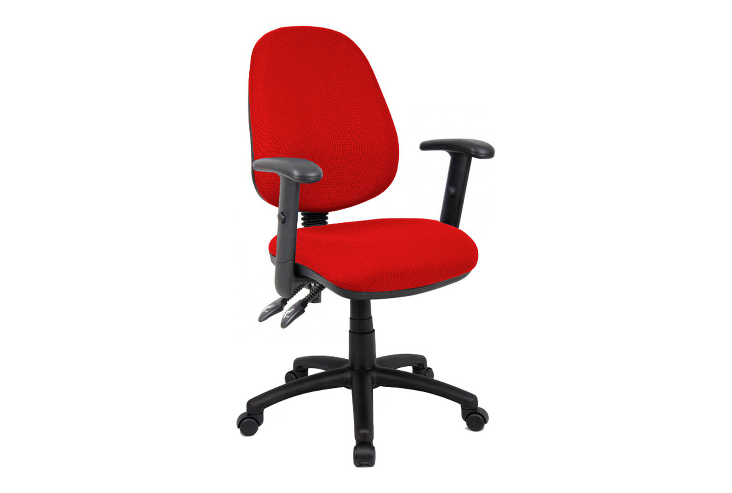 Kendall 2 Lever High Back Operator Office Chair, With Adjustable Arms, Burgundy, Express Delivery