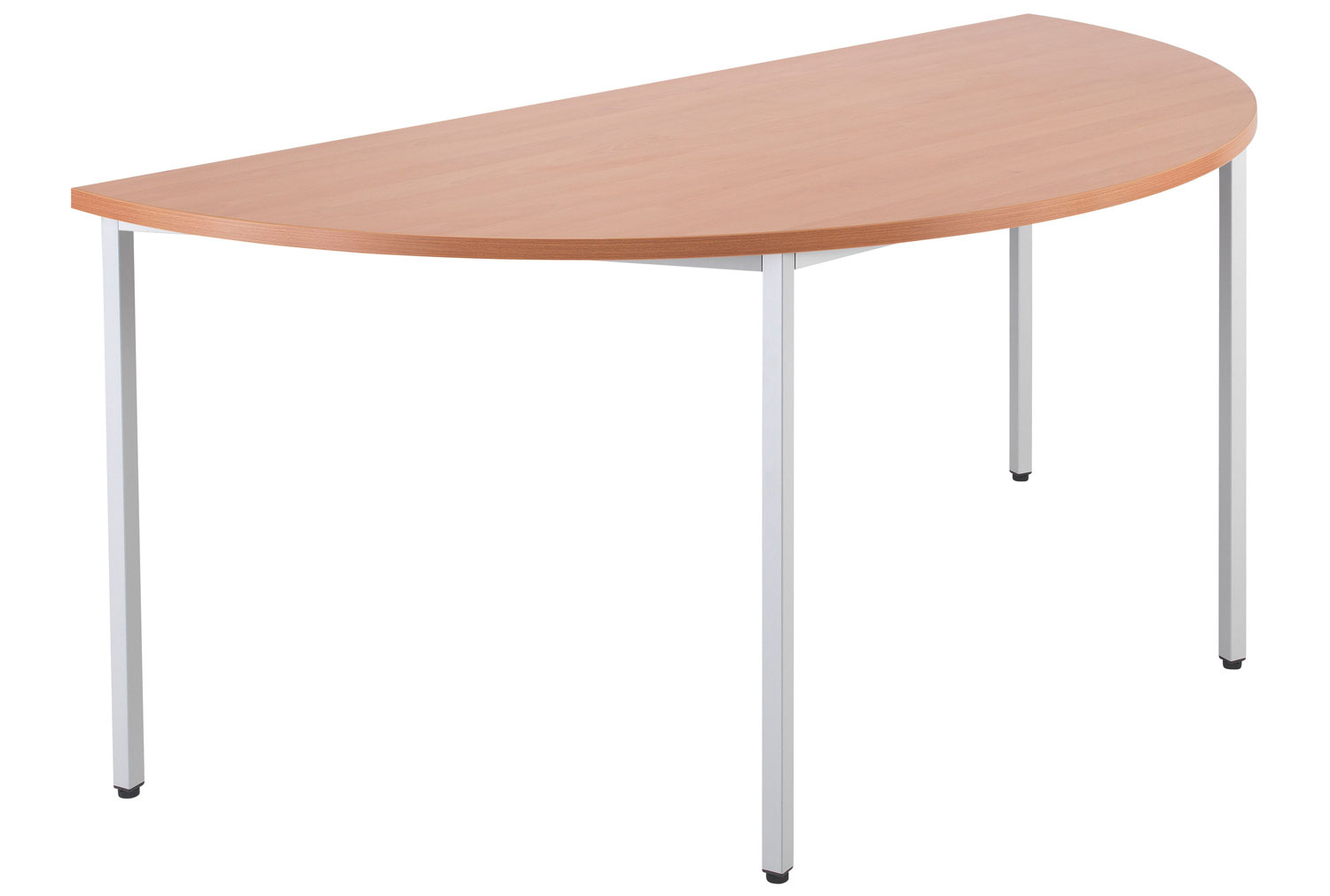 Origin Semi Circular Conference Table, White, Fully Installed
