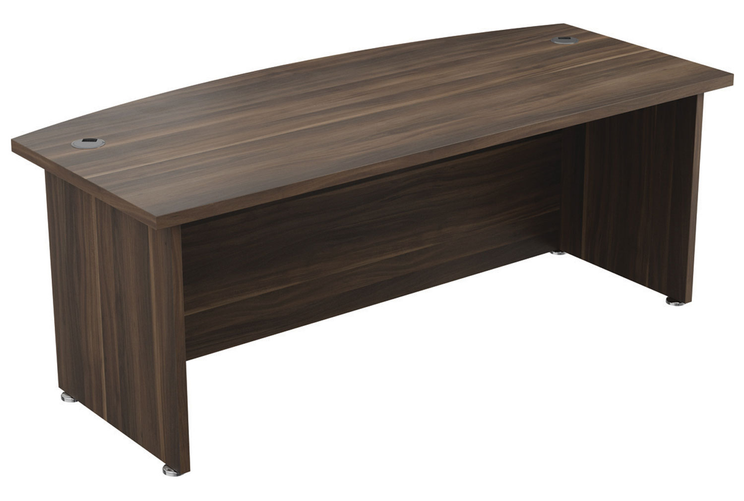 Viceroy Executive Bow Fronted Office Desk, Dark Walnut