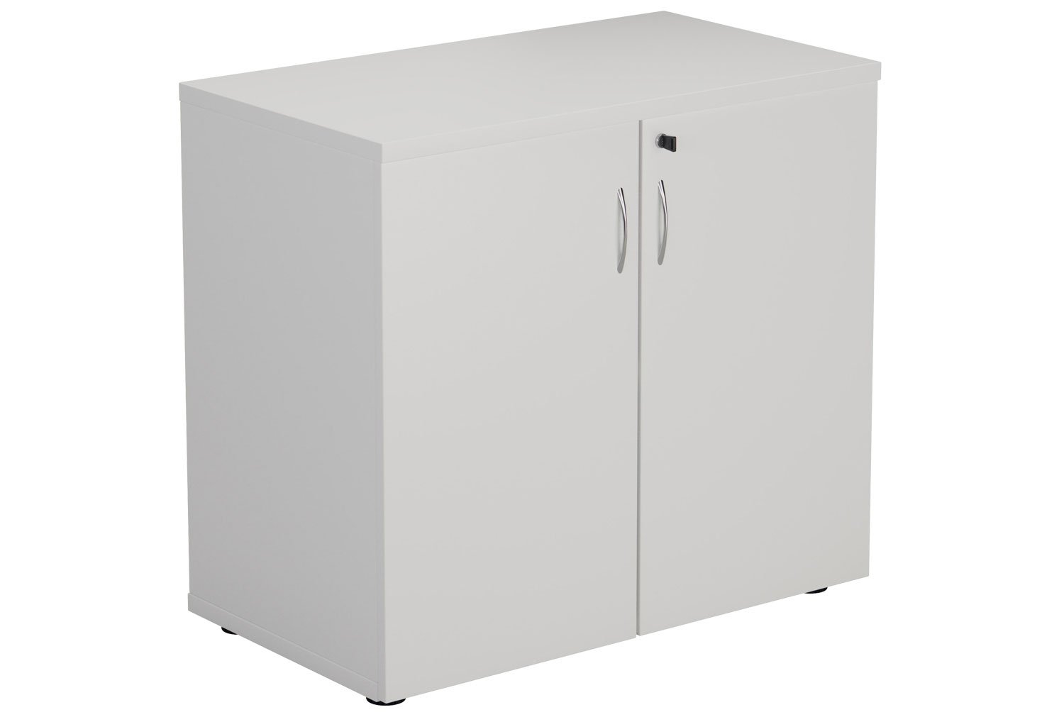 Proteus Double Door Cupboard, 1 Shelf - 80wx45dx80h (cm), White, Express Delivery