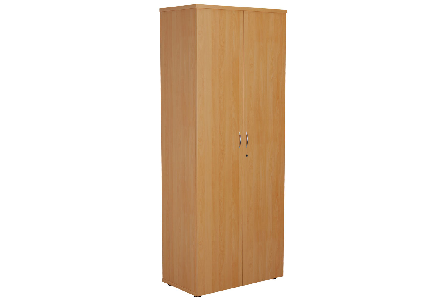 Proteus Double Door Cupboard, 4 Shelf - 80wx45dx200h (cm), Beech, Fully Installed