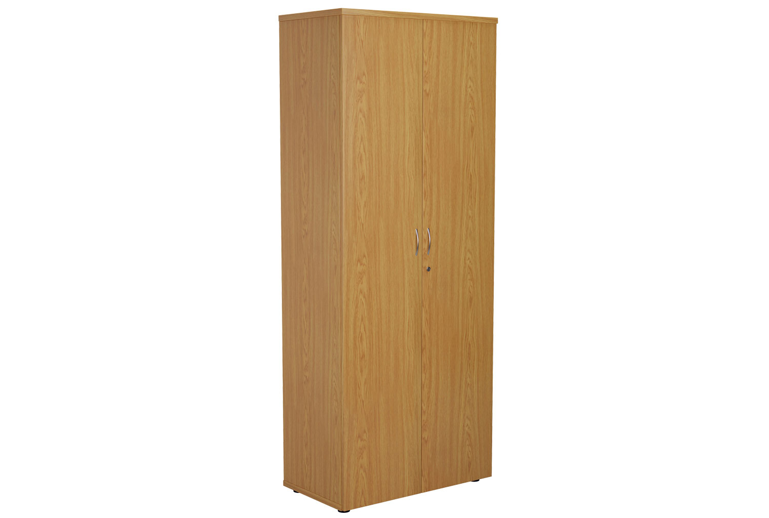 Proteus Double Door Cupboard, 4 Shelf - 80wx45dx200h (cm), Oak