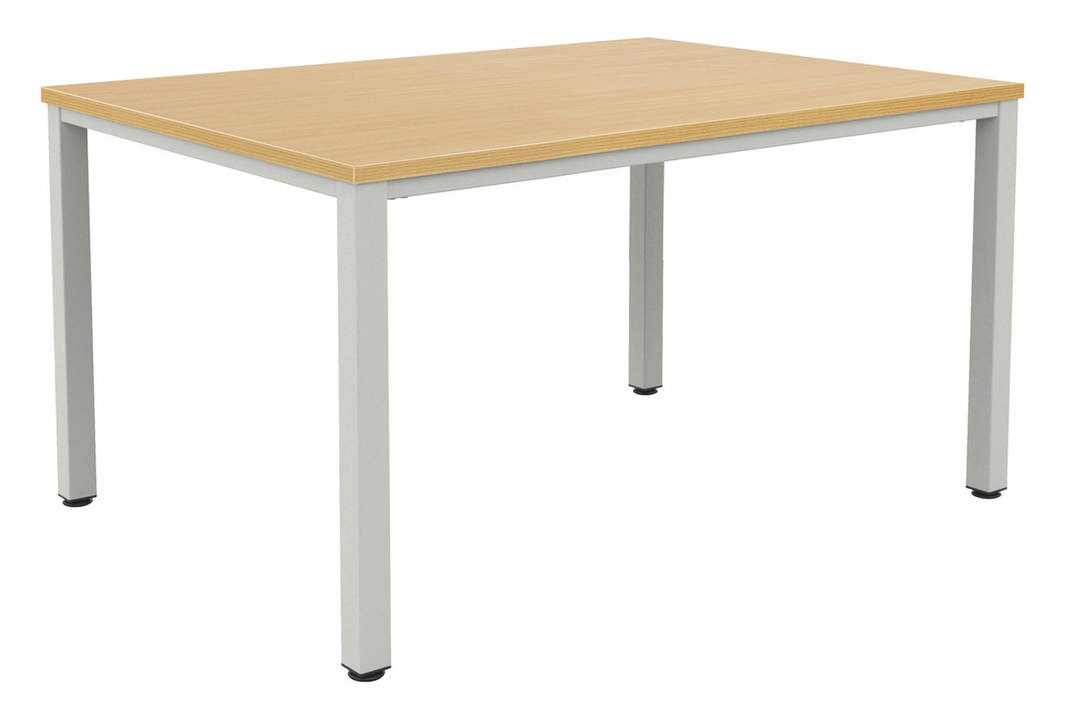 Vera Rectangular Boardroom Table, 140wx80dx74h (cm), Silver Frame, Sorano Oak Top, Fully Installed
