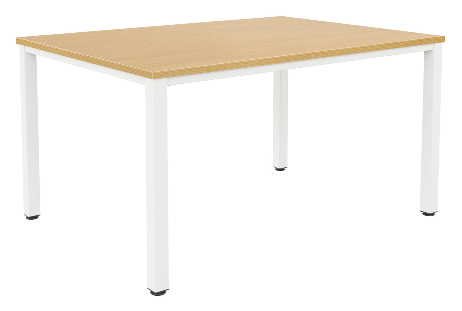 Vera Rectangular Boardroom Table, 140wx80dx74h (cm), White Frame, Grey Top