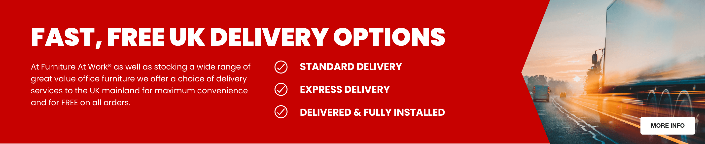 Fast, free UK delivery options